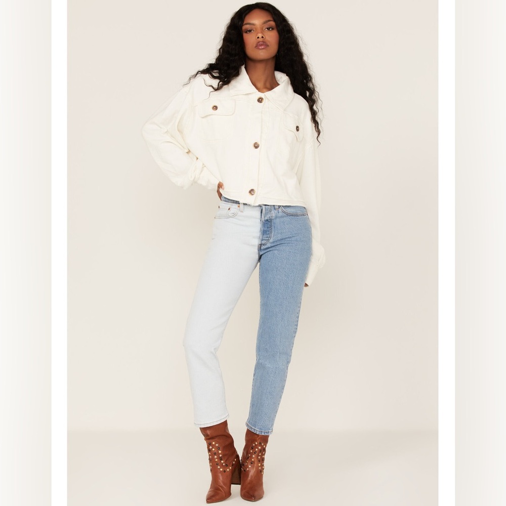 Free People We The Free Saturday Cropped Shacket